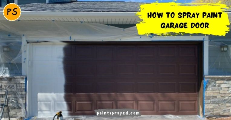 Spray painting garage door