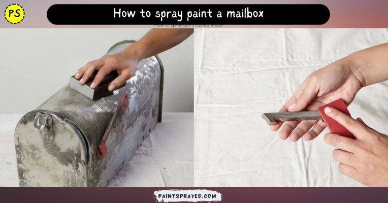 Spraying paint mailbox