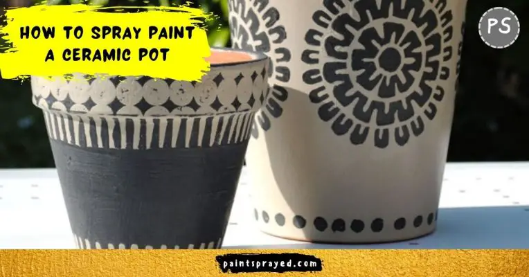 how to spray paint ceramic pots