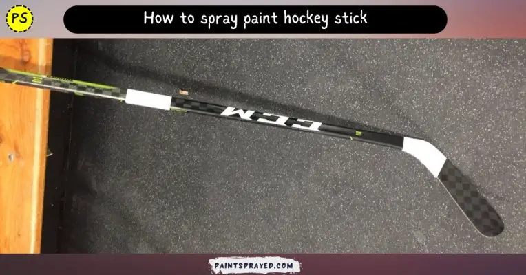 spray paint hockey stick surface