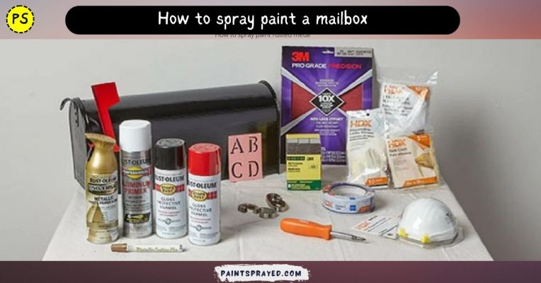 spray painting mailbox