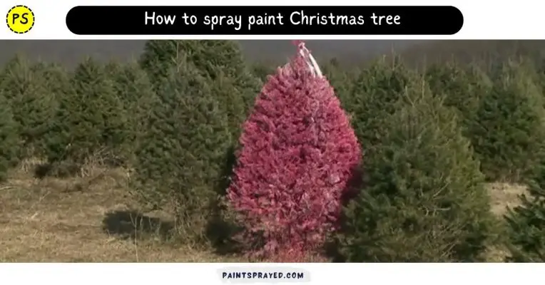 Spray paint Christmas tree
