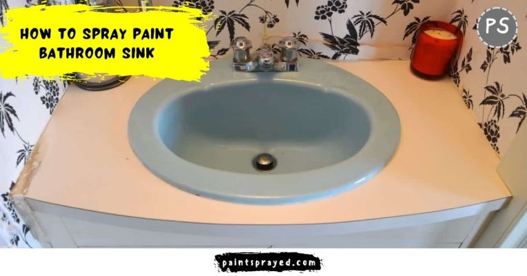 Spray paint bathroom sink