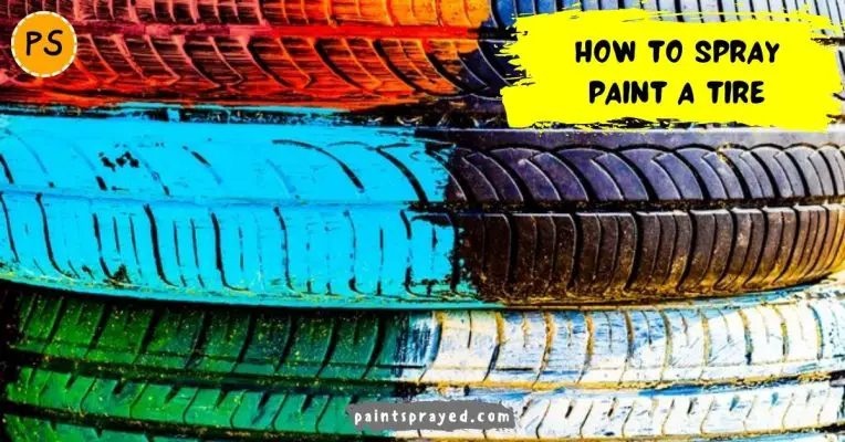 spray paint a tire