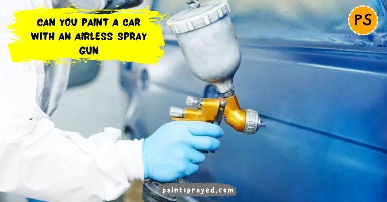 Paint car with an airless spray gun