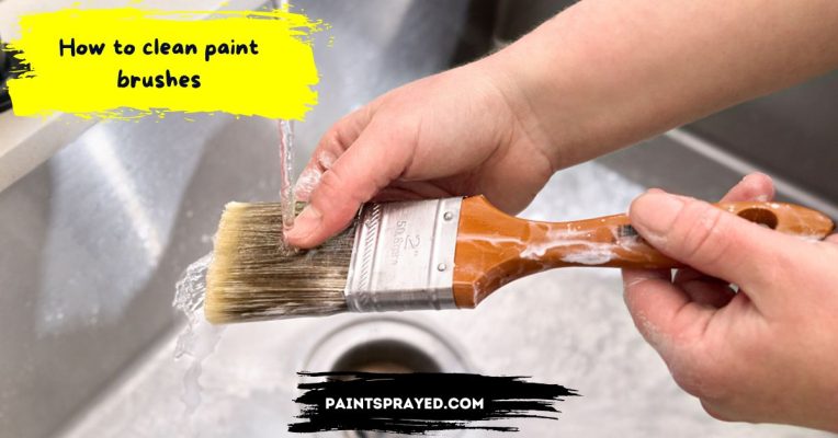 how-to-clean-paint-brushes-paint-sprayed