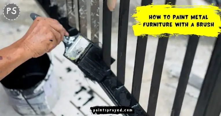 Paint metal furniture with a brush