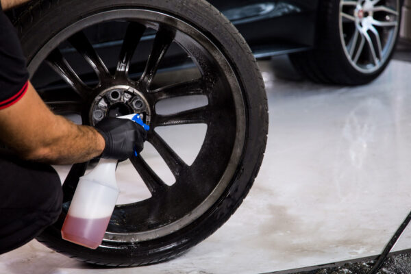 Removing paint from wheels