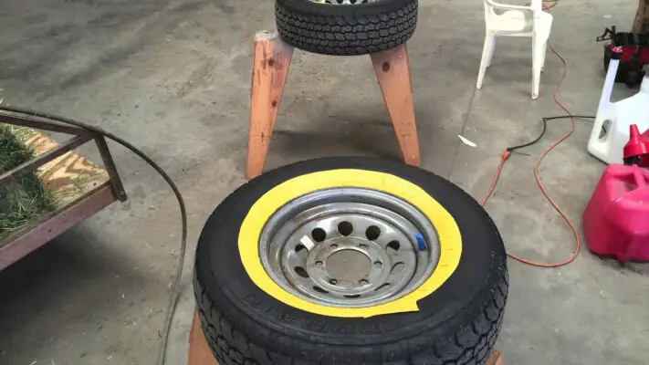 Removing paint from wheels